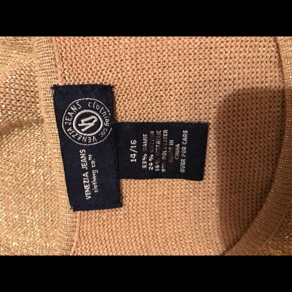 Sleeveless gold sweater size 14/16 - Picture 4 of 4